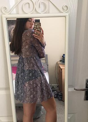 Платье-сетка змеиный принт 2