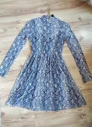 Платье-сетка змеиный принт 4