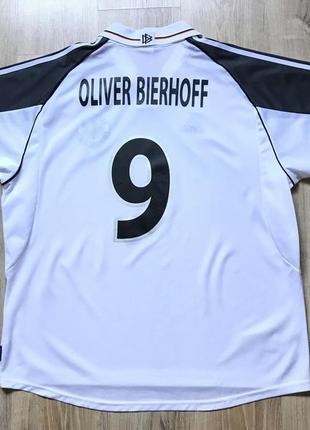 Колекційна вінтажна футбольна джерсі adidas germany oliver bierhoff 19982 фото