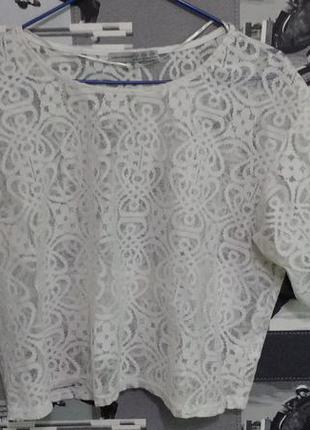 Блузочка гипюровая белая atmosphere