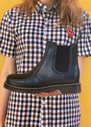 Dr. martens chelsea black черевики челсі жіночі шкіряні черевики шкіряні жіночі челсі