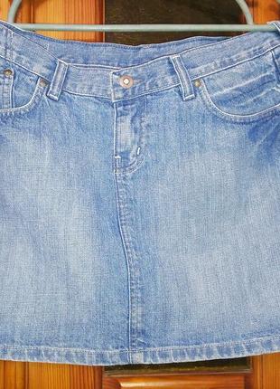 Спідниця victoria beckham джинсова міні m/l2 фото