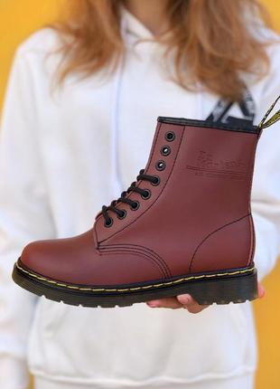 🔥dr. martens 1460 cherry ботинки кожаные женские мартинсы черевики жіночі шкіряні