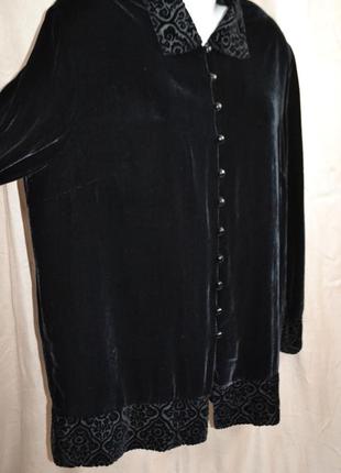 Бархатная шелковая блуза туника  marks & spencer vintage9 фото