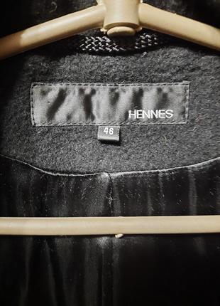 Черное кашемировое пальто hennes (h&m), 46-50рр.10 фото
