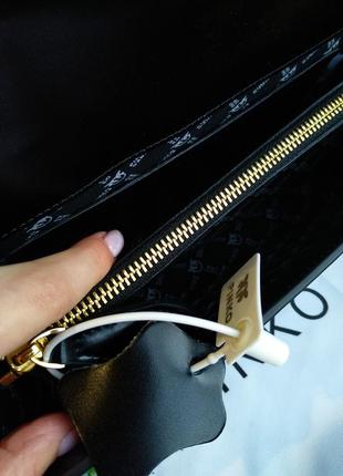 Кожаная сумка пинко черная