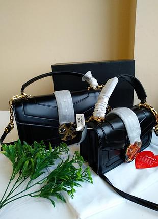 Кожаная сумка пинко черная