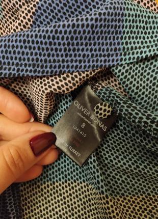 Лёгкая блуза oliver bonas с вставкой впереди, сост. отличное. размер 8. сток!6 фото