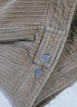Куртка  шерпа вельветова на штучному хутрі sisley10 фото