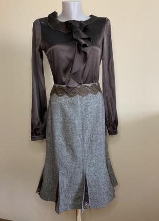 Юбка с кружевными вставками