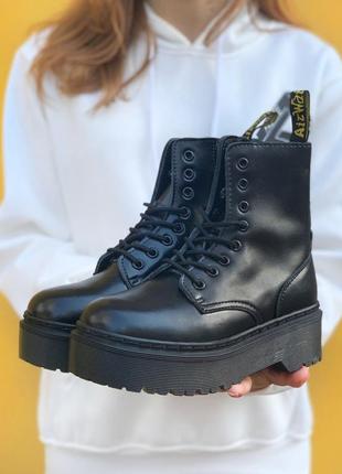 Dr. martens jadon monoblack ботинки женские мартинсы черевики жіночі2 фото