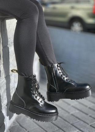 Dr. martens jadon monoblack ботинки женские мартинсы черевики жіночі6 фото