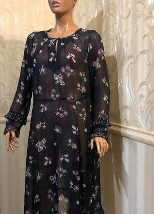 Прозрачное платье, m&s, размер eur-46/xxl-xxxl