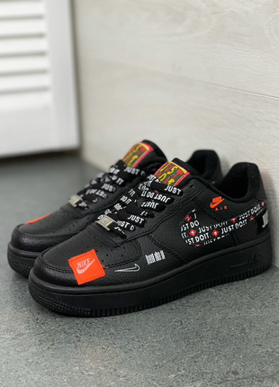 Женские кроссовки nike air force off-white all black