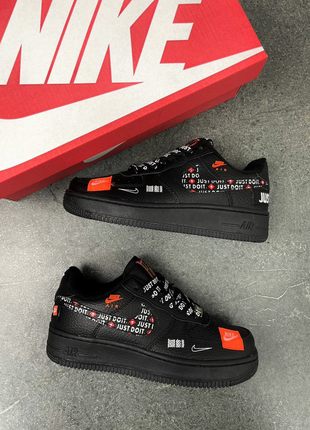 Женские кроссовки nike air force off-white all black3 фото