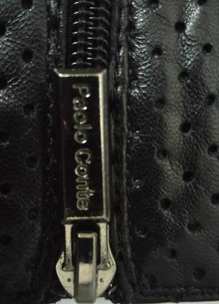 Стильні демісезонні шкіряні чобітки paolo conte з перфорацією верхнього шару шкіри5 фото