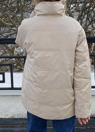 Комбинированная куртка светлая куртка куртка комбінована світла9 фото
