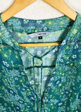 Блуза - напівпрозора туніка в квітковий принт4 фото