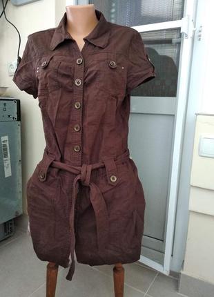 Платье cherokee темно коричневого цвета. размер указан 44.