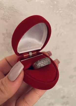 Серебрянные кольцо в камни дорожка из камней3 фото
