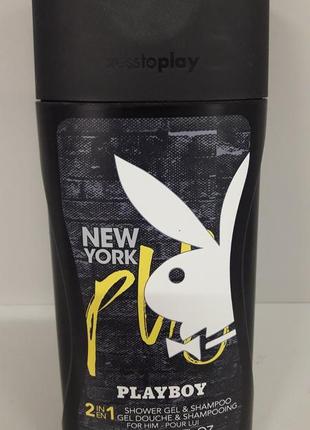 Playboy new york гель для душу, шампунь 2 в 1 чоловічої для чоловіків