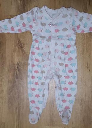 Человечек слипики пижама для малышки 6-9 от yeeha