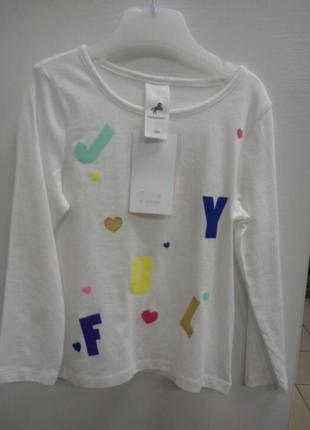 Кофта, футболка с длинным рукавом, лонгслив, для девочки, легкая, хлопок, palomino, 1102 фото