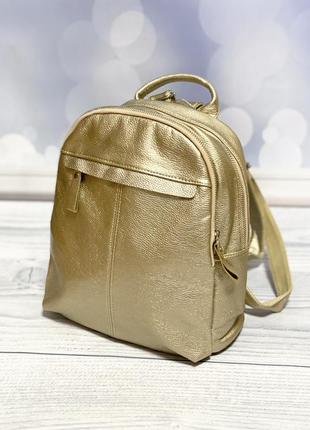 Золотистий рюкзак арт 000772 фото
