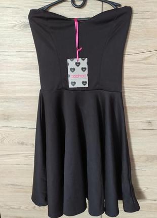 Женское черное короткое платье, 36 р.1 фото