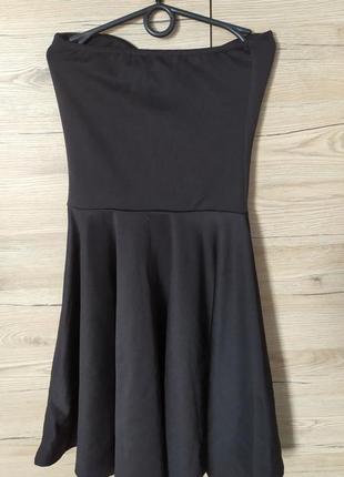 Женское черное короткое платье, 36 р.3 фото