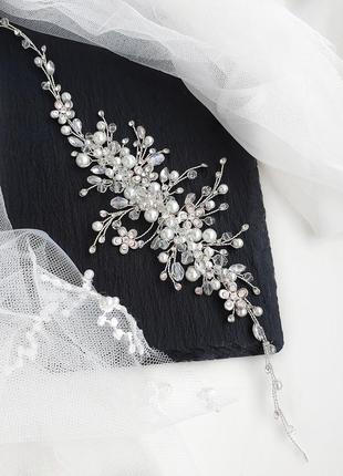 Свадебное украшение для волос, веточка в прическу1 фото