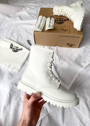 Женские ботинки dr. martens 1460 sinclair mono white lux