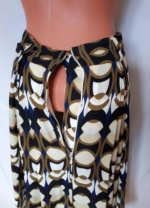 Роскошная  юбка миди под пояс в яркий принт с боковыми карманами h&m ( размер 36-38)6 фото