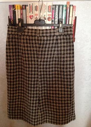 Натуральная, теплая юбка в клетку бренда bardehle, р. 44-464 фото