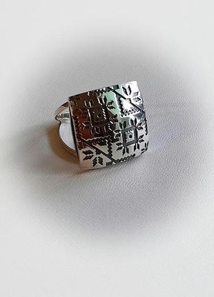 🫧 18 размер кольцо серебро вышиванка вишиванка4 фото