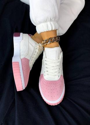 Puma cali white/pink/purple🆕шикарные кроссовки пума🆕купить наложенный платёж9 фото