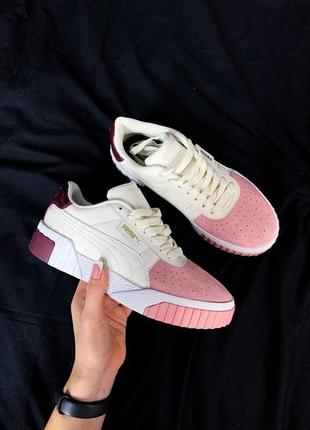 Puma cali white/pink/purple🆕шикарные кроссовки пума🆕купить наложенный платёж4 фото