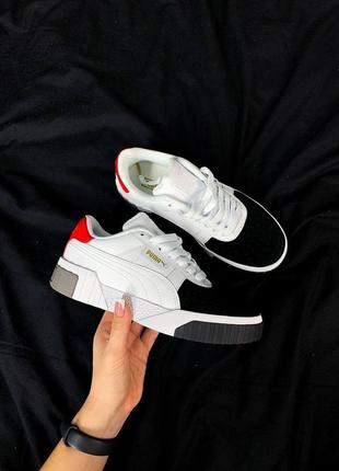 Puma cali white/red/black🆕шикарные кроссовки пума🆕купить наложенный платёж4 фото