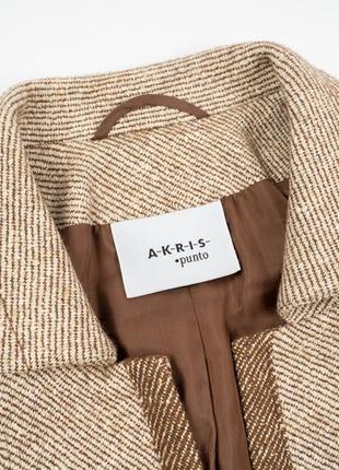 Akris punto wool silk blend stripe jacket вовняна куртка жакет10 фото