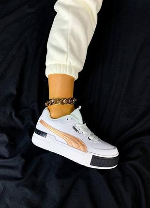 Puma cali sport white/gold🆕шикарные кроссовки пума🆕купить наложенный платёж1 фото