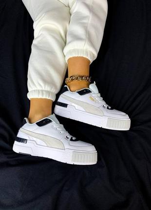 Puma cali sport white/grey/black🆕шикарные кроссовки пума🆕купить наложенный платёж