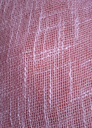 Тонкий льняной шарф палантин