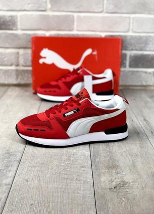 Мужские кроссовки puma r78 white/red