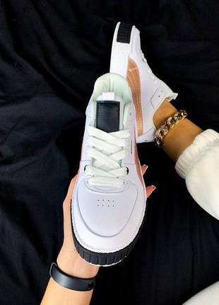 Женские кроссовки puma cali sport white/gold3 фото