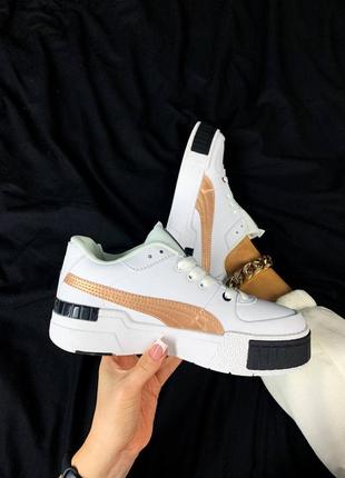 Женские кроссовки puma cali sport white/gold2 фото