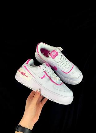 Жіночі кросівки nike air force shadow white/pink