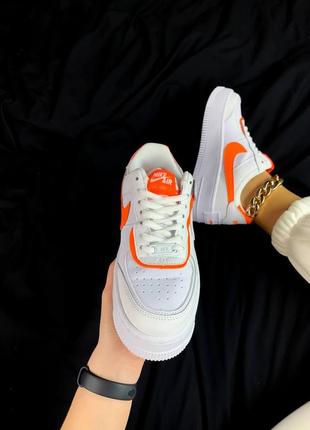 Женские кроссовки nike air force shadow white/orange3 фото