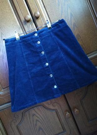H&m/ divided вельветовая юбка, юбка-трапеция, джинсовая6 фото