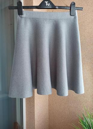 Красивая стильная юбка полусолнце из плотного трикотажа4 фото