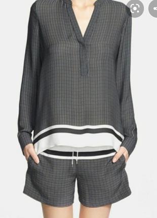 Блуза шёлковая vince, xs,   смпинтом длинный рукав9 фото